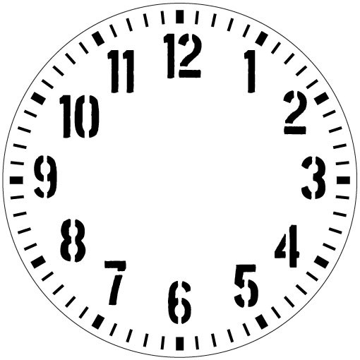 Stencil - Arabic Clock (7inch)